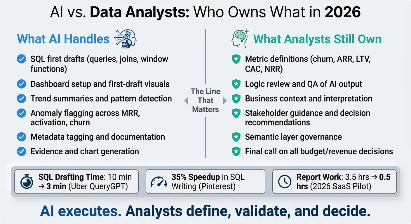 AI vs. Analyst: Division of Labor in 2026 Data Teams