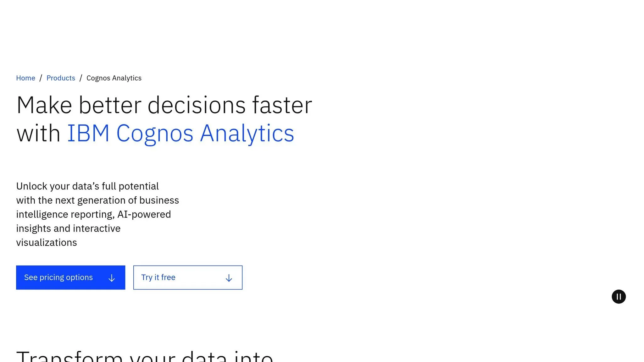 IBM Cognos Analytics