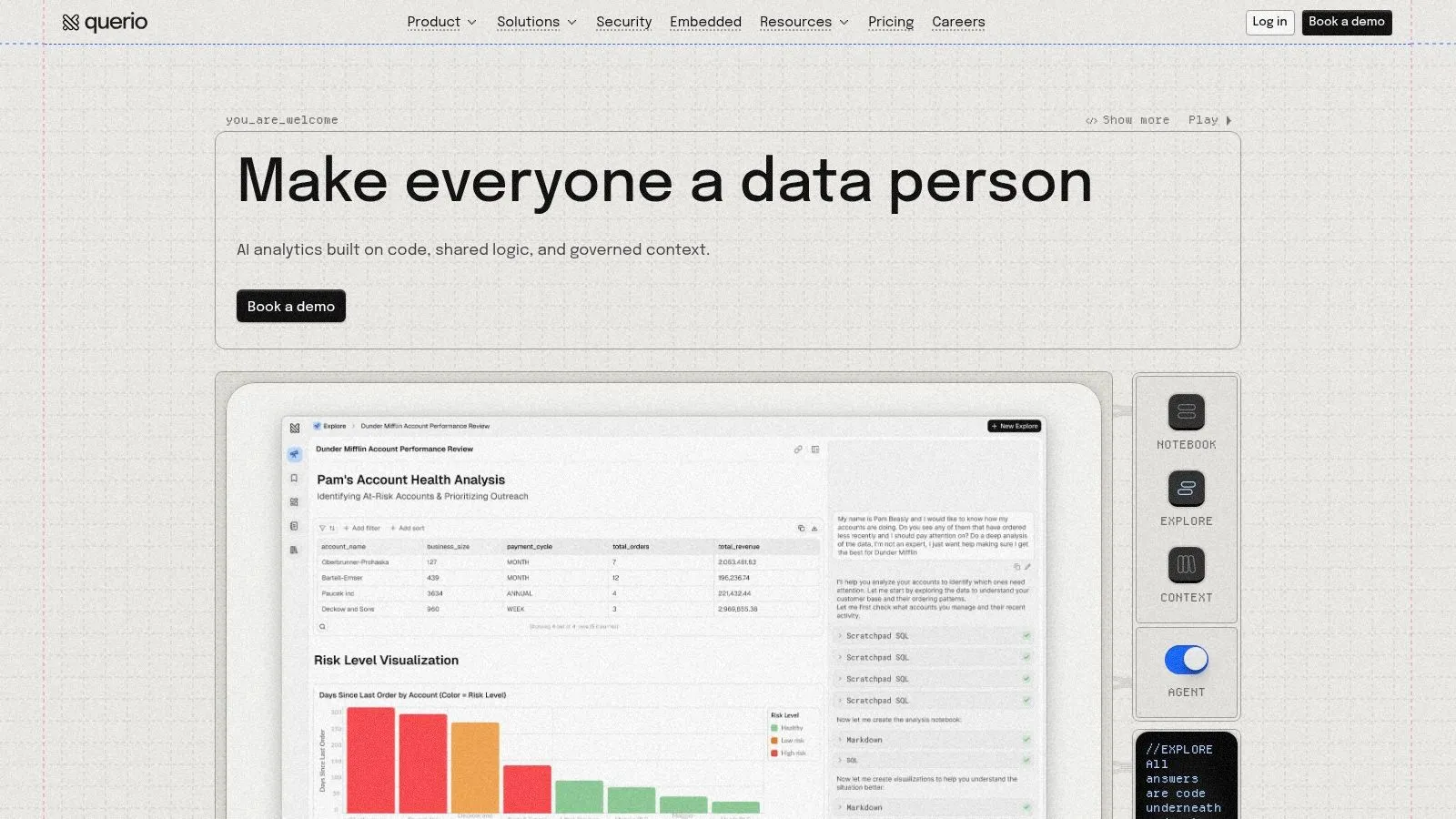 Querio AI Business Intelligence Tools