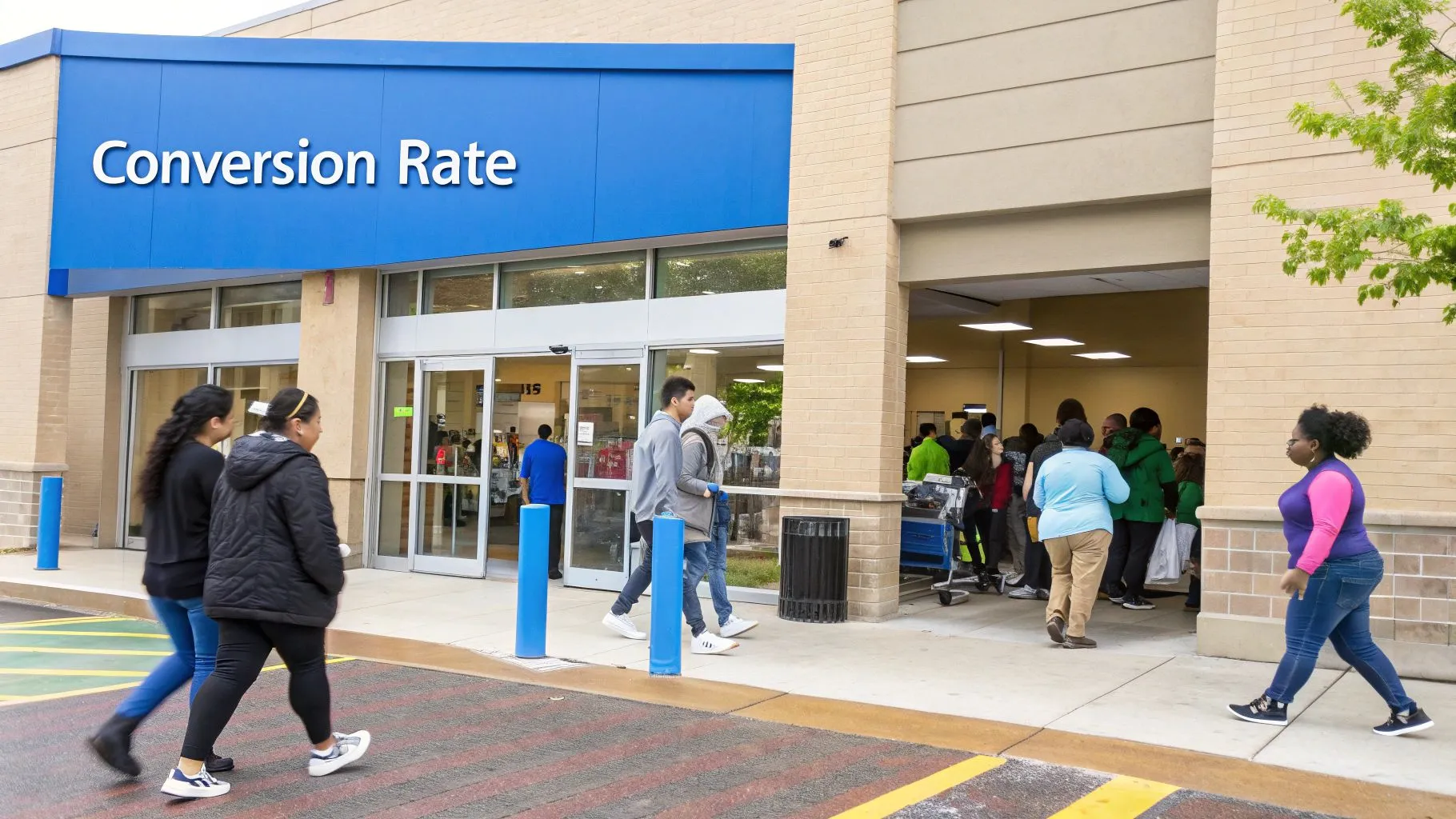 Infographic showing key data about Customer Conversion Rate