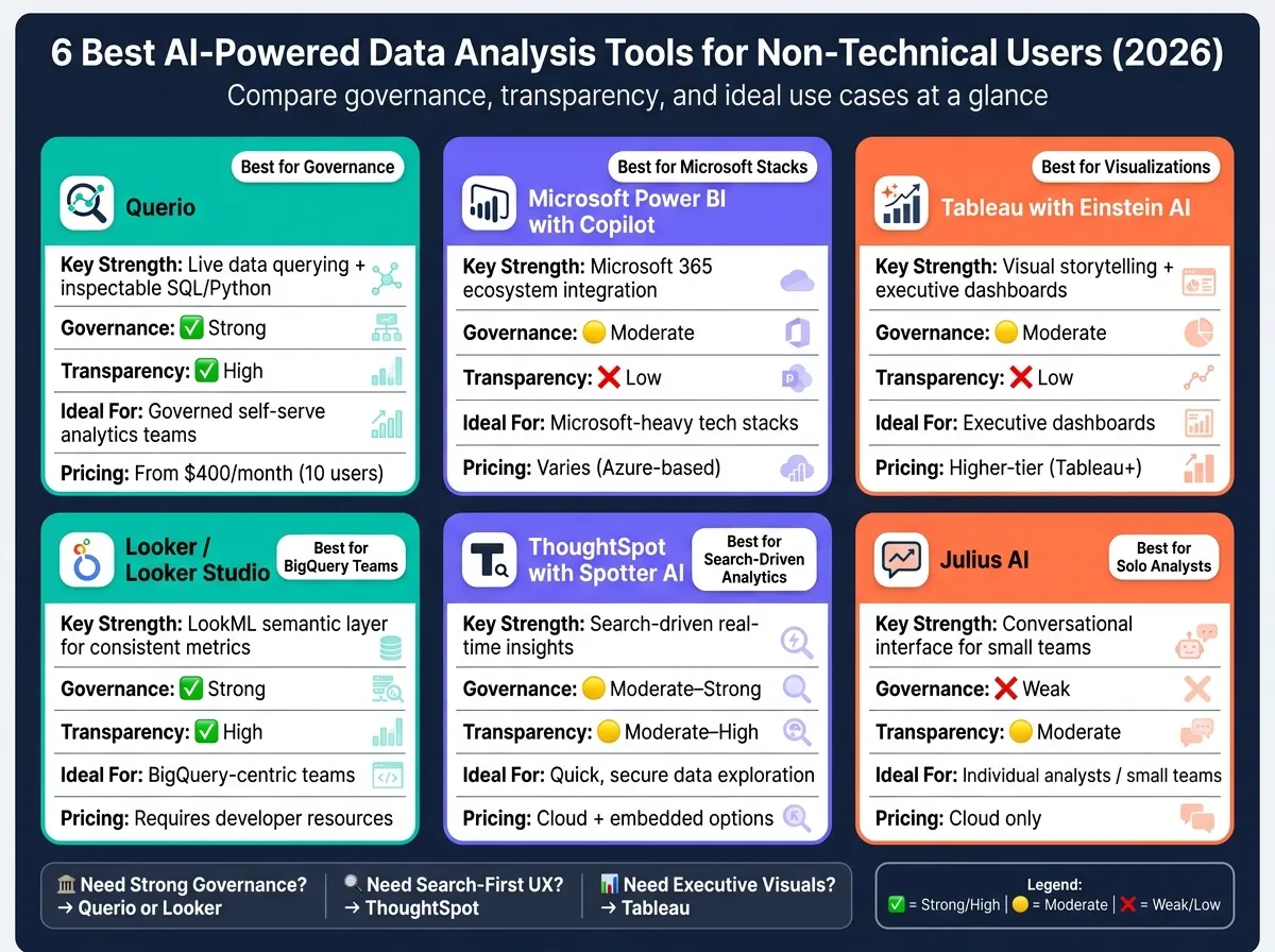 6 Best AI Data Analysis Tools for Non-Technical Users (2026)