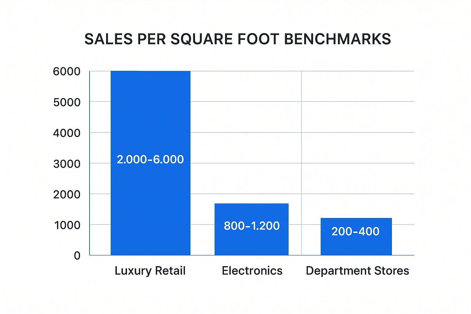 Infographic showing key data about Sales Per Square Foot