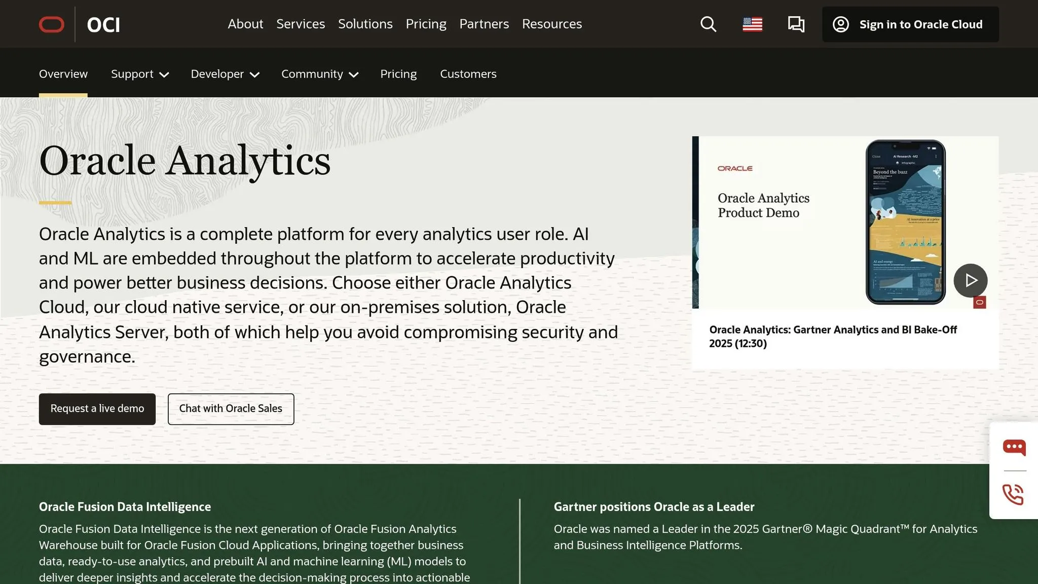 Oracle Analytics Cloud