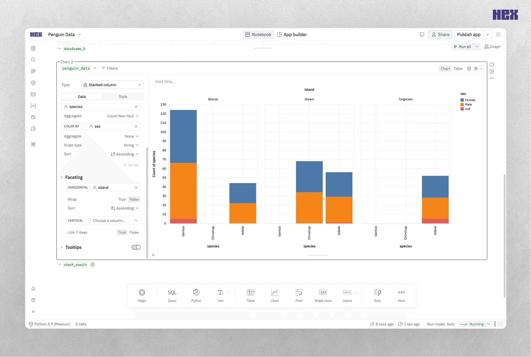 Hex dashboard