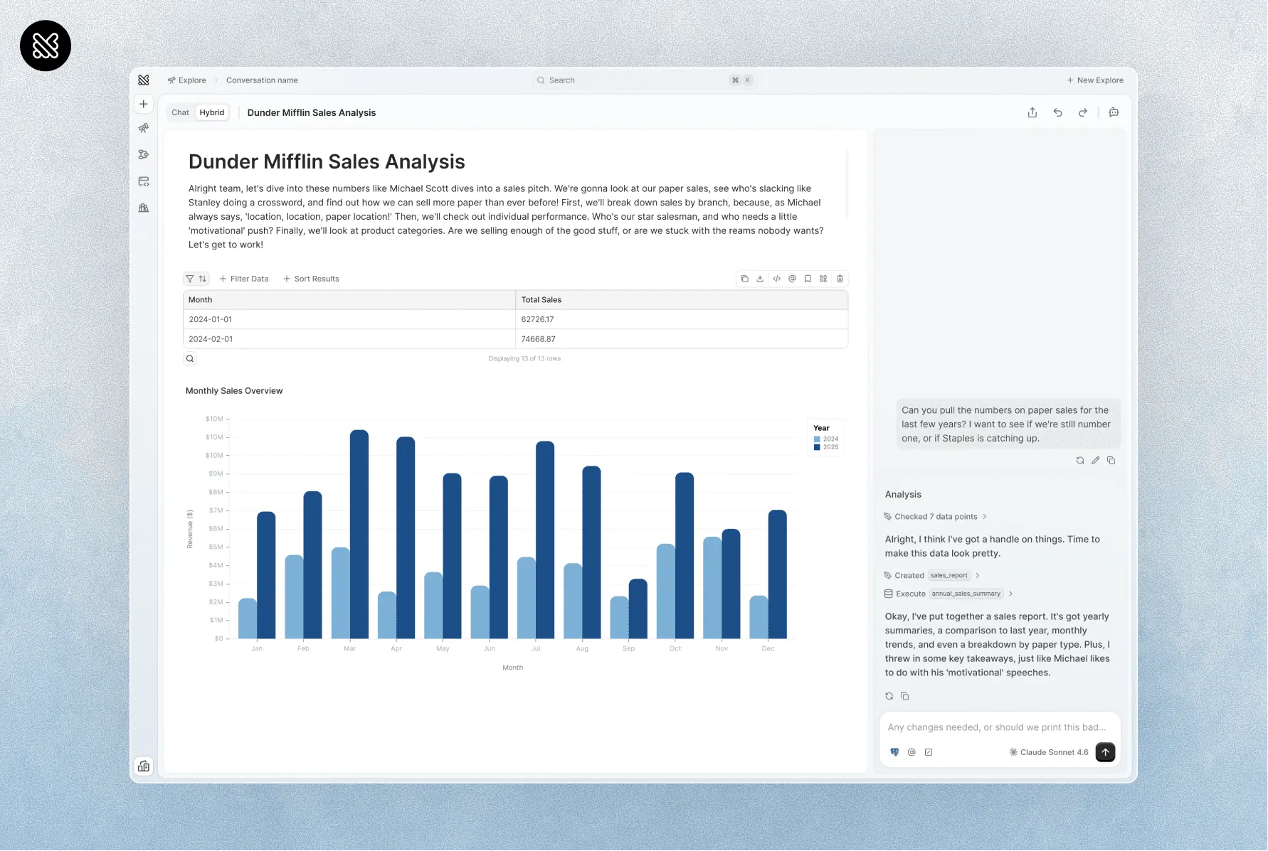 Querio dashboard